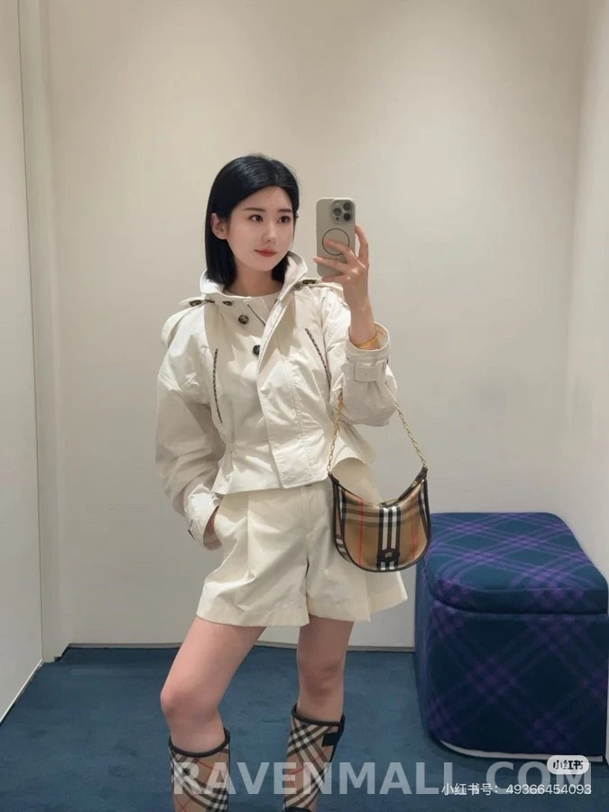 버버리 버버리 체크 포켓 드로스트링 자켓 상세 이미지