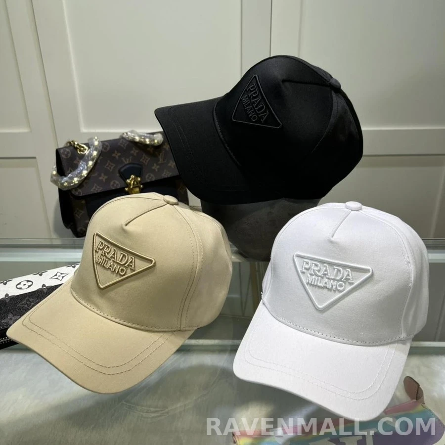 프라다 프라다 드릴 코튼 베이스볼 캡 상세 이미지