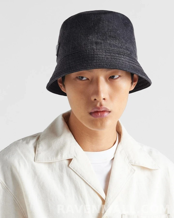 프라다 프라다 워싱 데님 버킷햇 상세 이미지