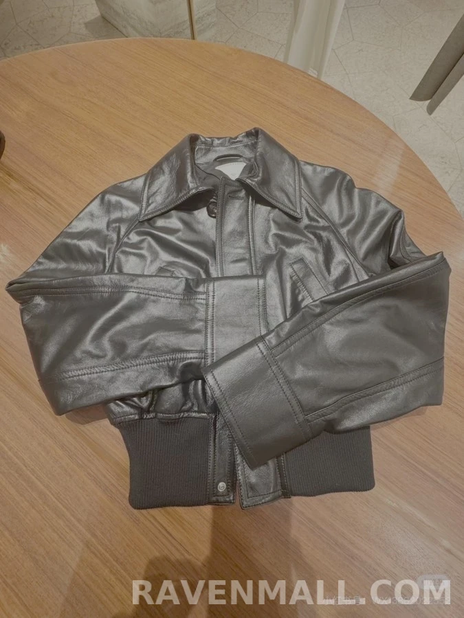 보테가베네타 보테가 베네타 크롭 레더 자켓 상세 이미지