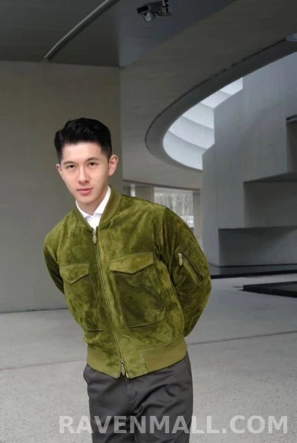 벨루티 벨루티 스웨이드 항공 점퍼 상세 이미지