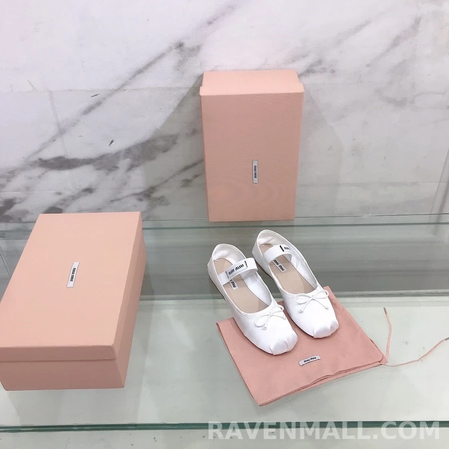 미우미우 미우미우 새틴 발레리나 상세 이미지
