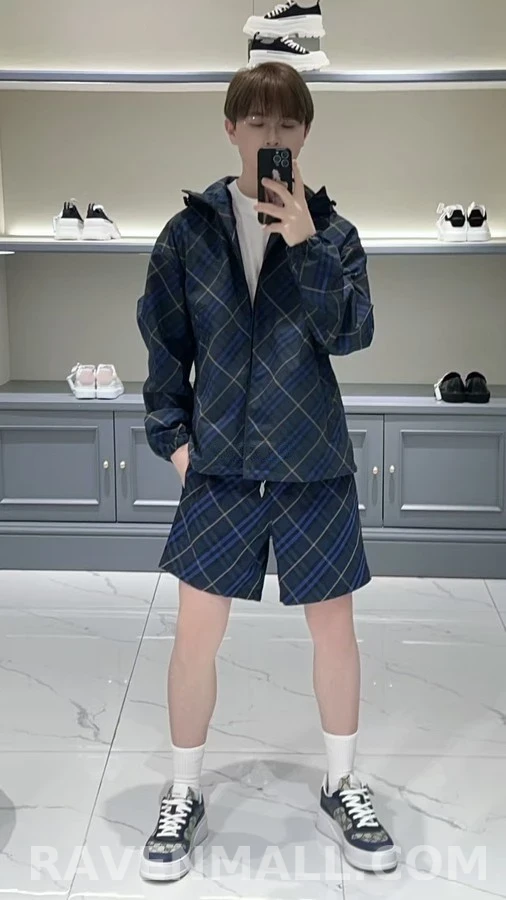 버버리 버버리 대각선 체크 자수 자켓 상세 이미지