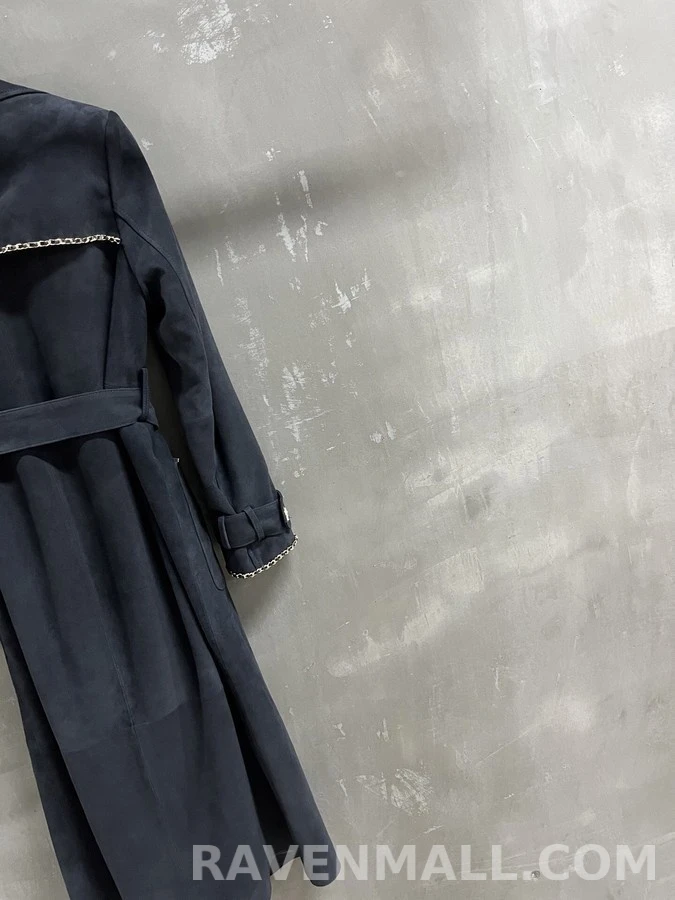 샤넬 샤넬 체인 디테일 가죽 코트 상세 이미지