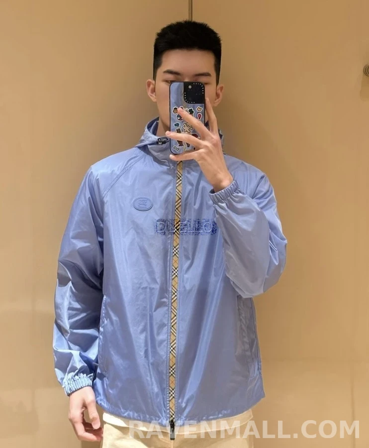 버버리 버버리 체크 배색 나일론 후드 집업 상세 이미지