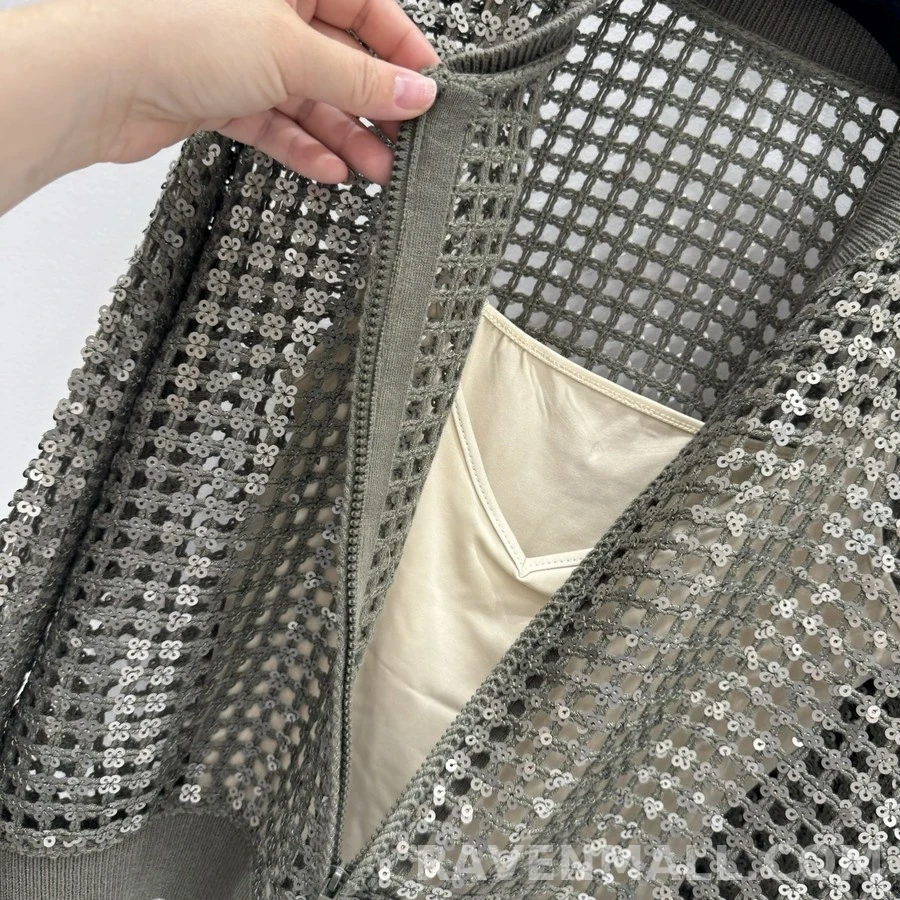 브루넬로 쿠치넬리 브루넬로 쿠치넬리 시퀸 봄버 자켓 상세 이미지