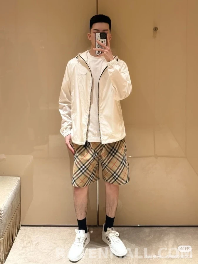 버버리 버버리 체크 지퍼 나일론 후드 자켓 상세 이미지