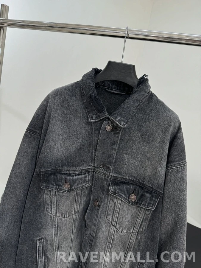 발렌시아가 발렌시아가 그라피티 레터링 워싱 데님 자켓 상세 이미지