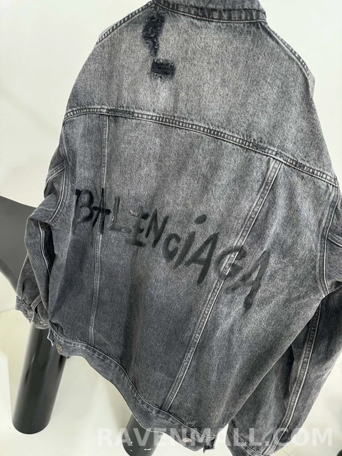 발렌시아가 발렌시아가 그라피티 레터링 워싱 데님 자켓 상세 이미지