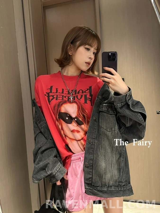 발렌시아가 발렌시아가 그라피티 레터링 워싱 데님 자켓 상세 이미지