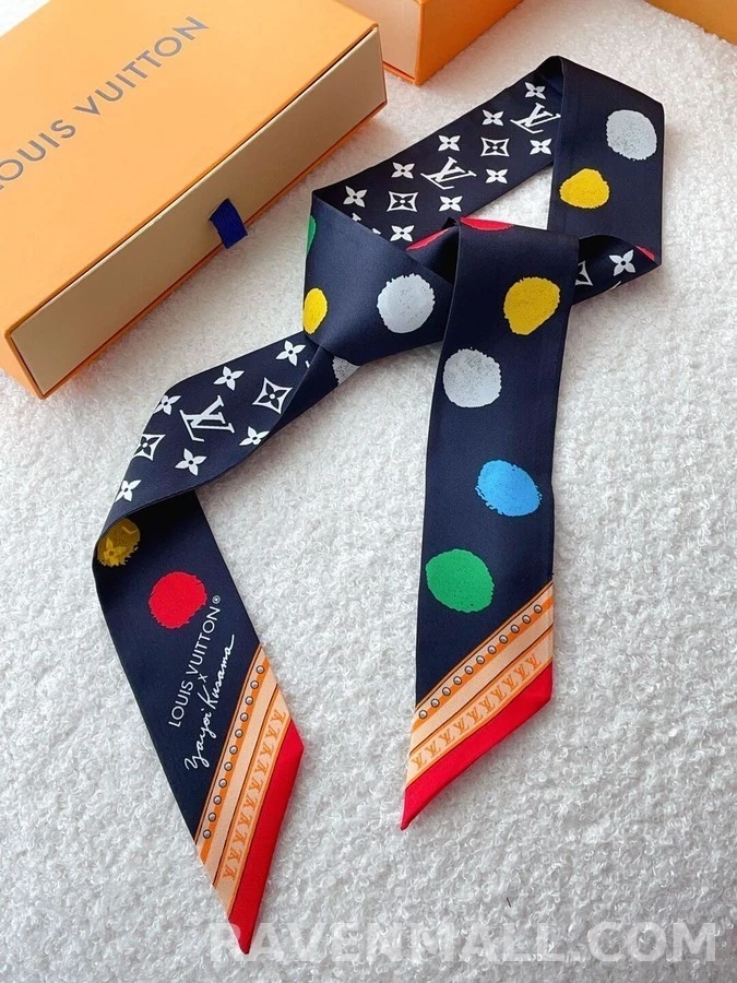 루이비통 루이비통 페인티드 도트 모노그램 BB 방도 스카프 상세 이미지