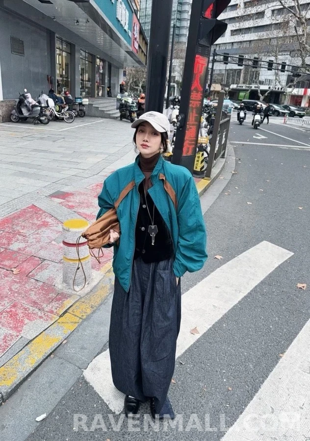 생로랑 세인트로랑 배색 스탠드넥 자켓 상세 이미지