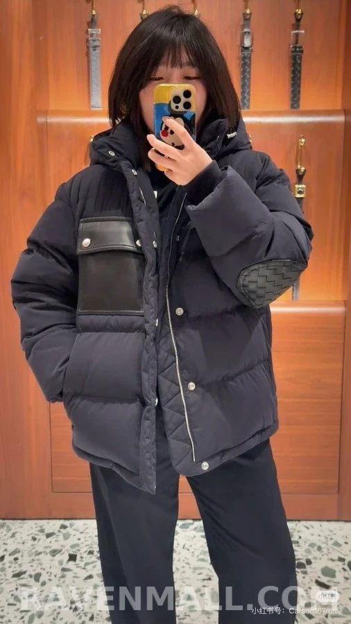 보테가베네타 보테가 베네타 레더 포켓 패딩 자켓 상세 이미지