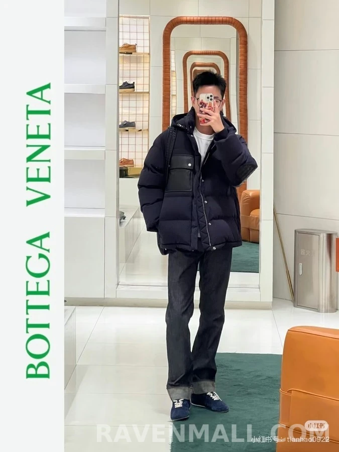 보테가베네타 보테가 베네타 레더 포켓 패딩 자켓 상세 이미지